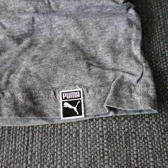 Puma Suede Gray with Gold Lettering T-Shirt Size S - Picture 3 of 6